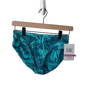 Athleta Girl Reversible Green Floral Surf Dream Bikini Bottom, NWT
